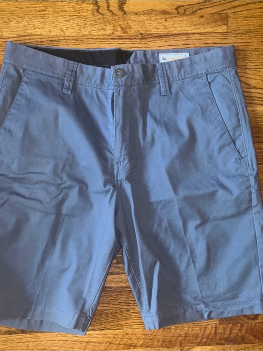 Volcom Men's Slate Blue Flat Front Shorts